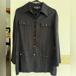 St. John Sport Black Oversized Shirt or Jacket